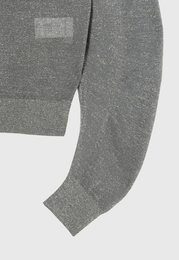 VISCOSE LAME CARDIGAN / ヴィスコースラメカーディガン 詳細画像 Gray 3