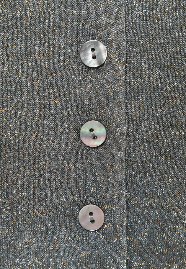 VISCOSE LAME CARDIGAN / ヴィスコースラメカーディガン 詳細画像 Gray 4