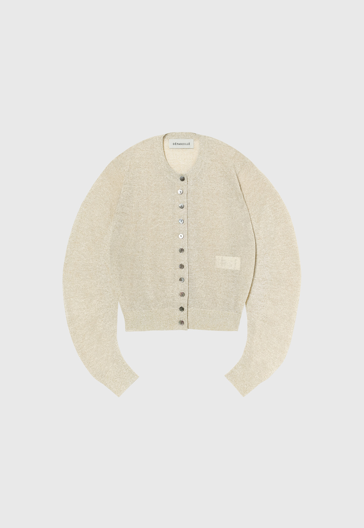 VISCOSE LAME CARDIGAN / ヴィスコースラメカーディガン 詳細画像 Beige 1