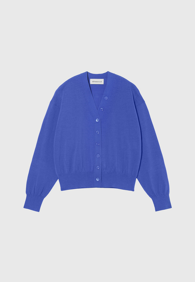 ICE COTTON CARDIGAN / アイスコットンカーディガン 詳細画像 Blue 1