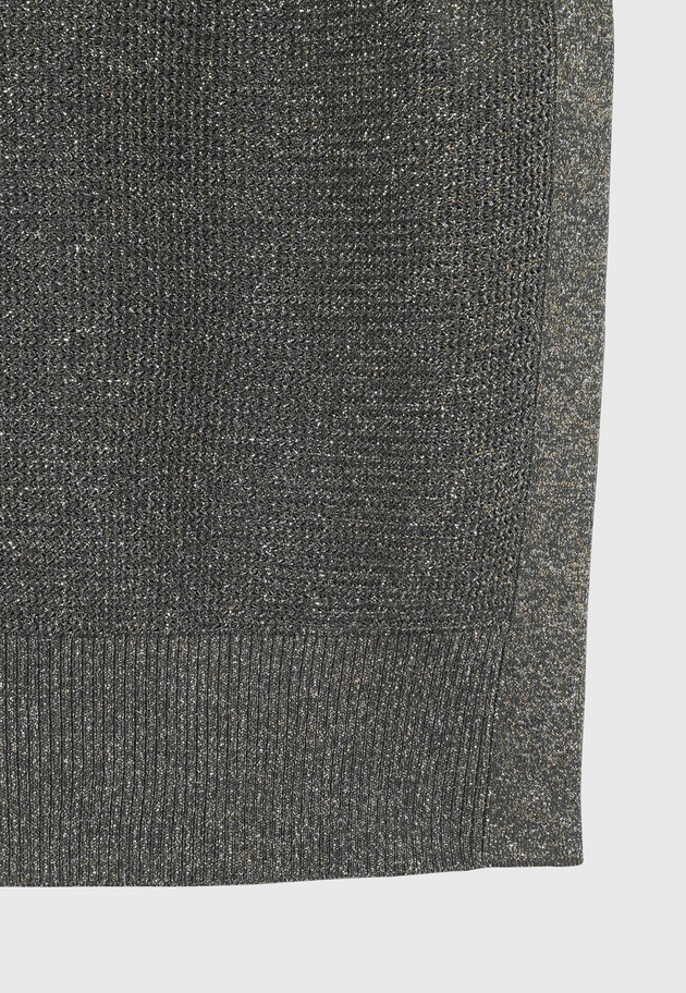 VISCOSE LAME SLEEVELESS TOPS / ヴィスコースラメスリーブレストップス 詳細画像 Gray 4