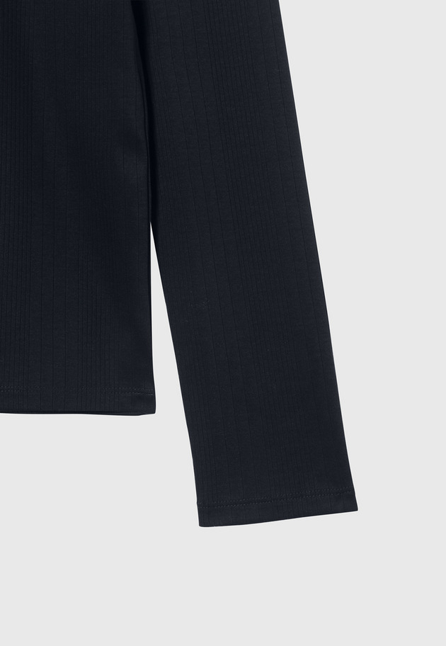 RIB BACK LACE UP CREW NECK TOPS / リブバックレースアップクルーネックトップス 詳細画像 Navy 5