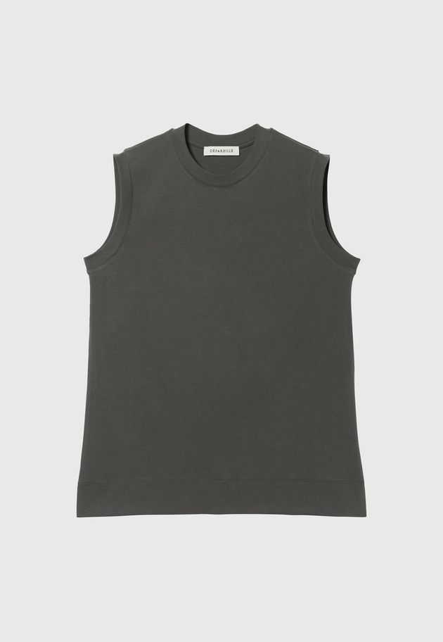 SMOOTH NO SLEEVE T SHIRT / スムースノースリーブTシャツ 詳細画像 Chcl 1