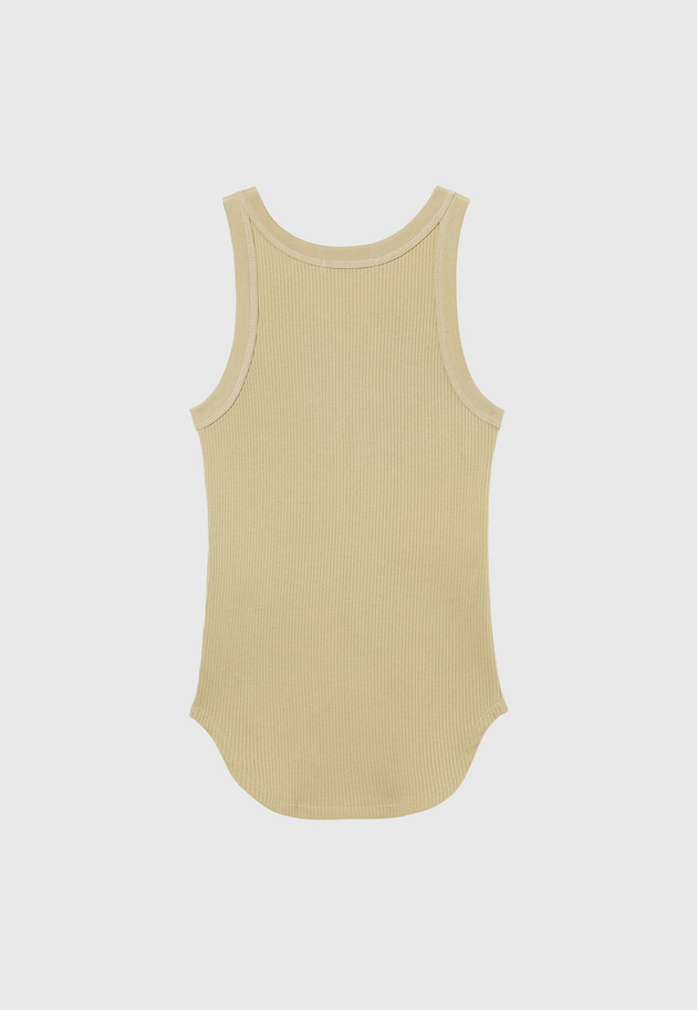 ORGANIC COTTON RIB TANK TOP / オーガニックコットンリブタンクトップ 詳細画像 Beige 3