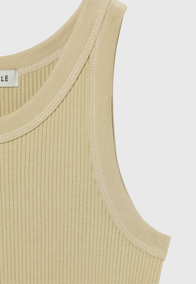 ORGANIC COTTON RIB TANK TOP / オーガニックコットンリブタンクトップ 詳細画像 Beige 5