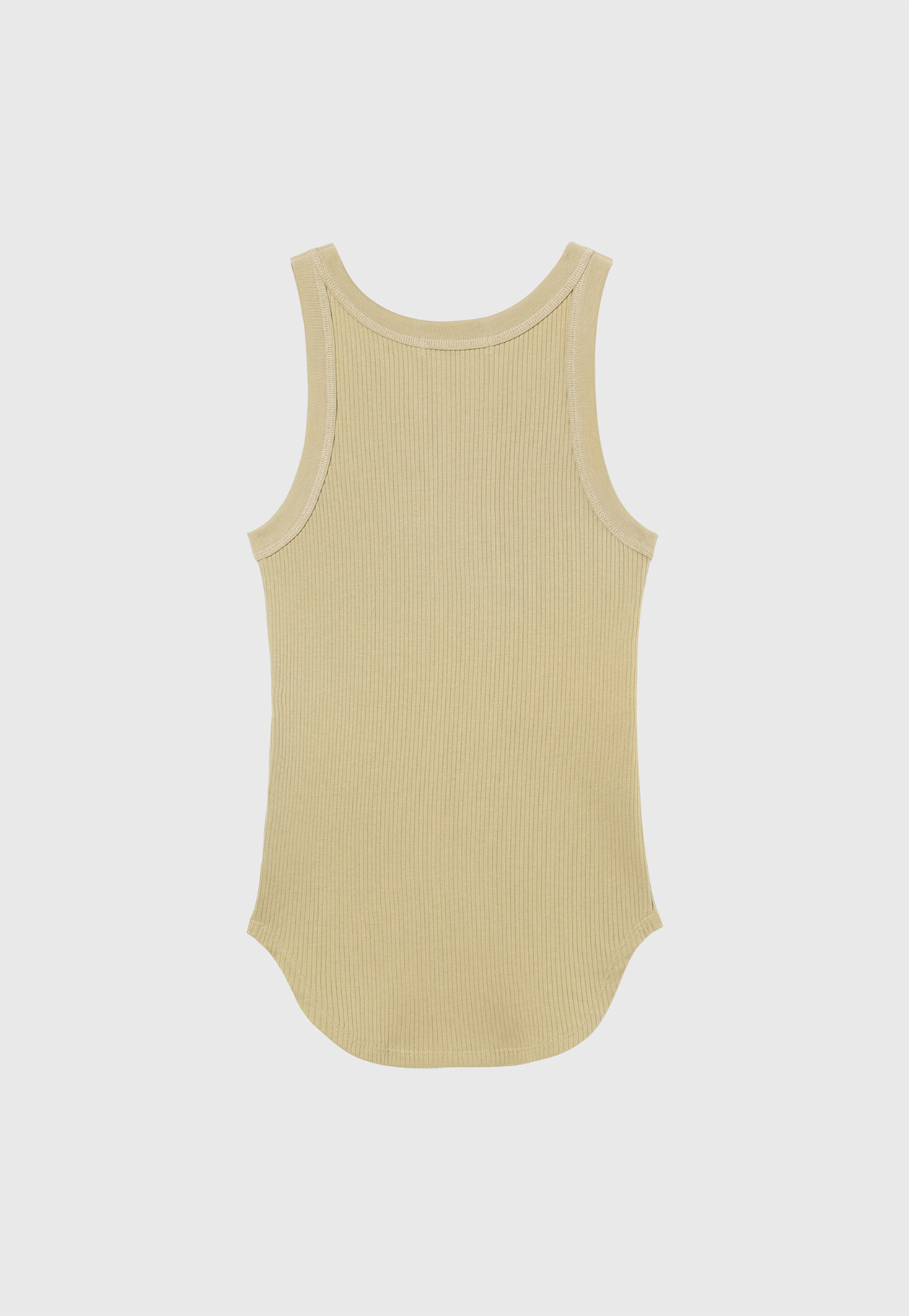 ORGANIC COTTON RIB TANK TOP / オーガニックコットンリブタンクトップ 詳細画像 Beige 3
