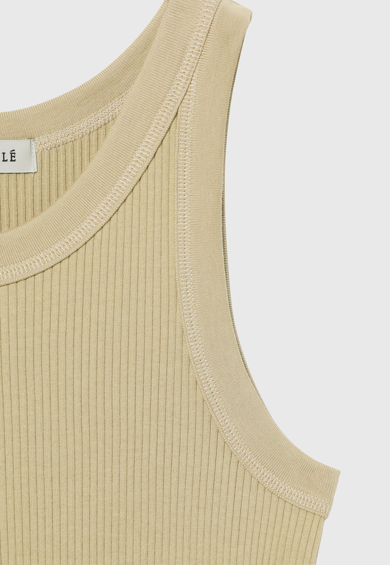ORGANIC COTTON RIB TANK TOP / オーガニックコットンリブタンクトップ 詳細画像 Beige 5