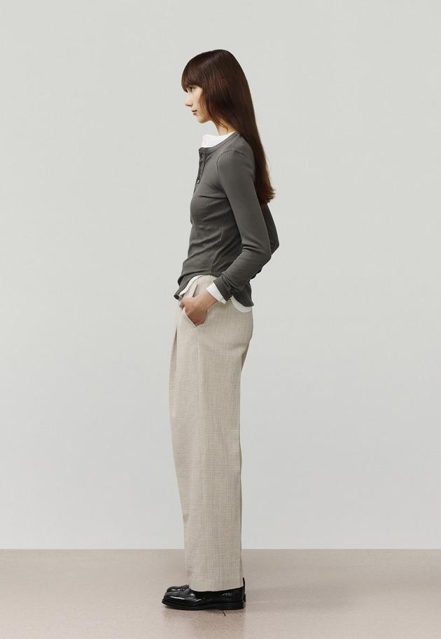 ORGANIC COTTON RIB HENRY NECK / オーガニックコットンリブヘンリーネック 詳細画像 Chcl 2