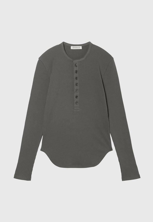 ORGANIC COTTON RIB HENRY NECK / オーガニックコットンリブヘンリーネック 詳細画像 Chcl 4