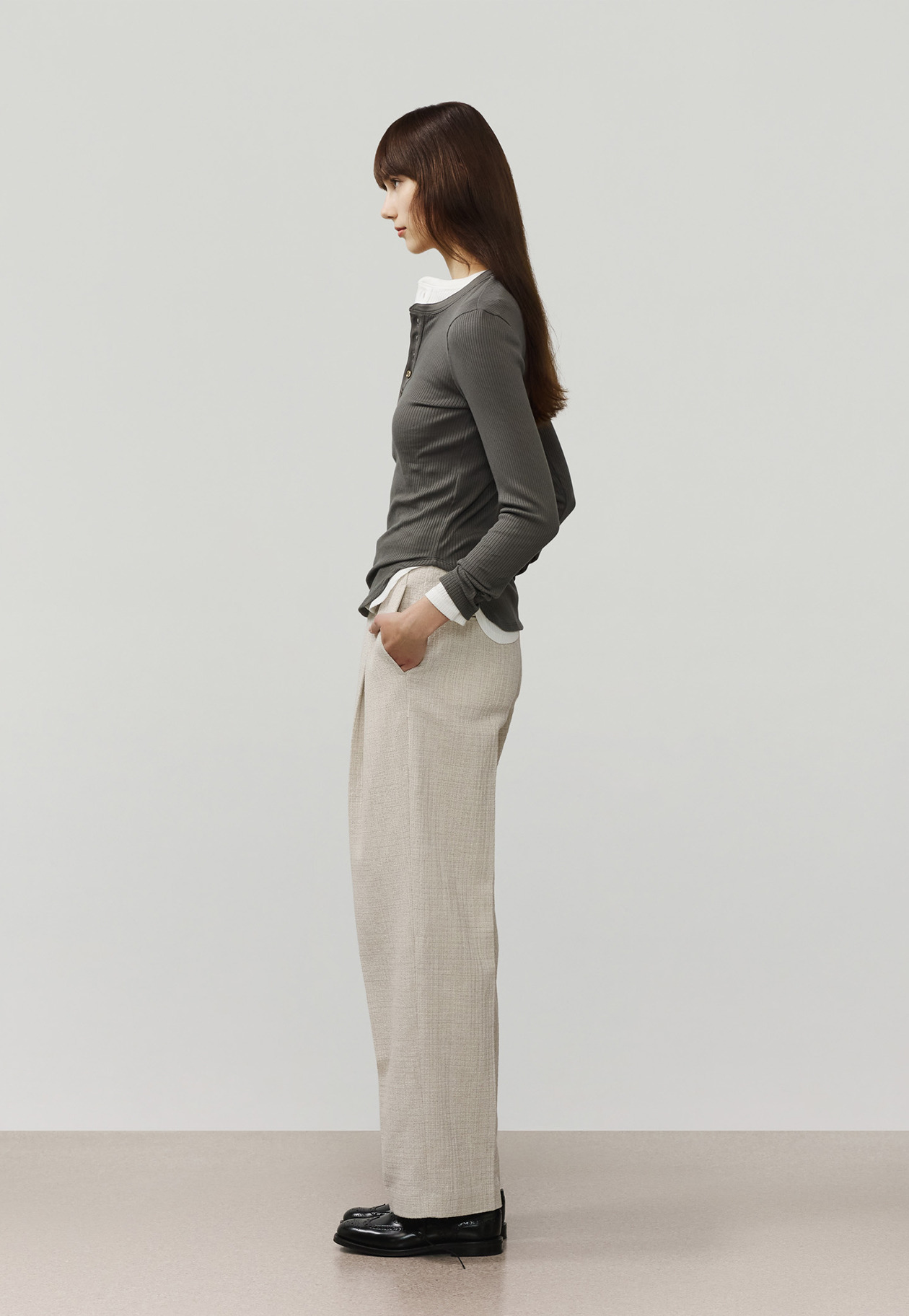 ORGANIC COTTON RIB HENRY NECK / オーガニックコットンリブヘンリーネック 詳細画像 Chcl 2