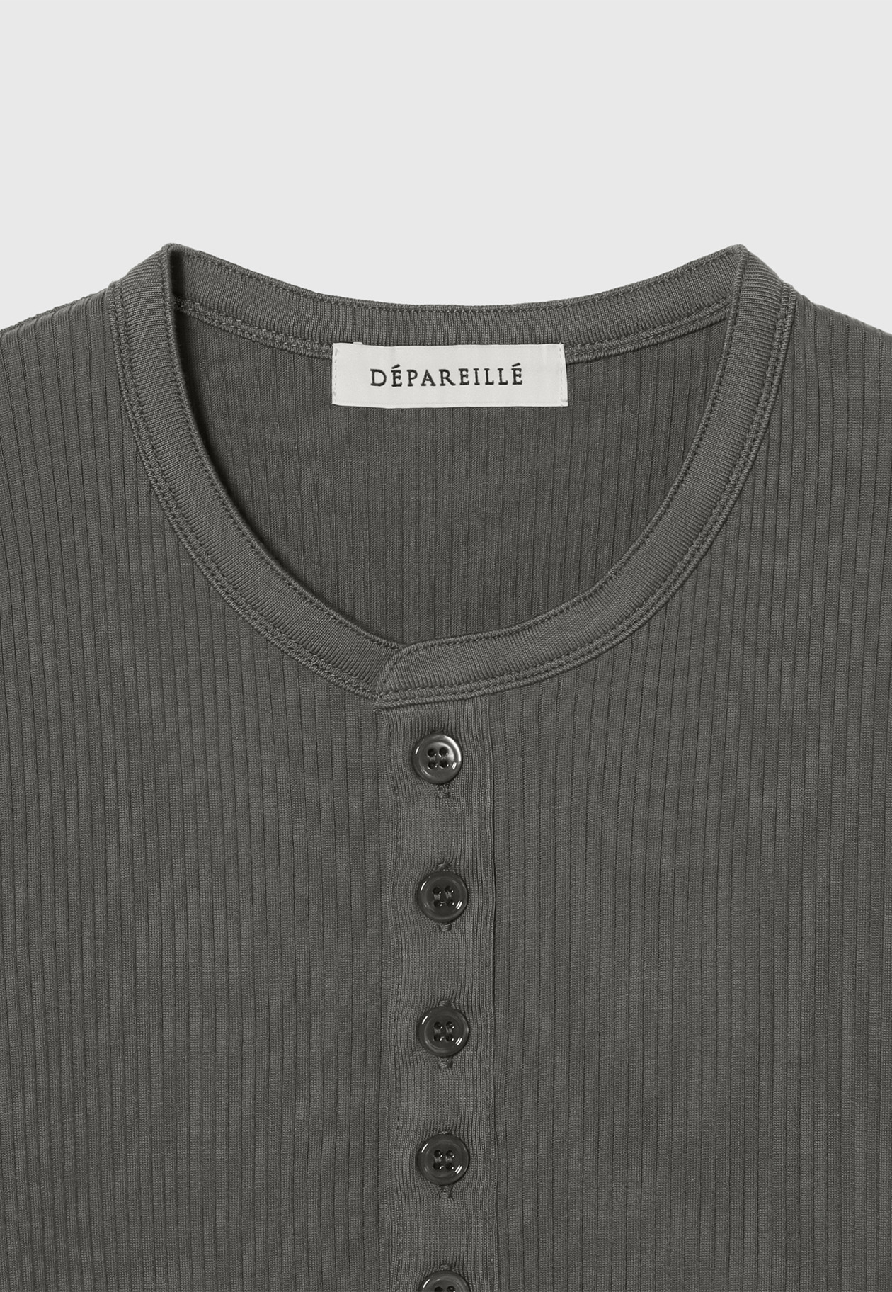 ORGANIC COTTON RIB HENRY NECK / オーガニックコットンリブヘンリーネック 詳細画像 Chcl 6