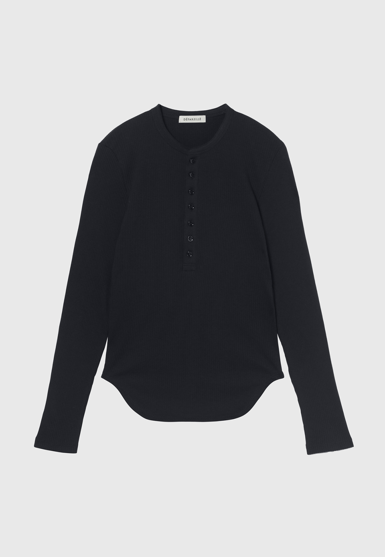 ORGANIC COTTON RIB HENRY NECK / オーガニックコットンリブヘンリーネック 詳細画像 Navy 1