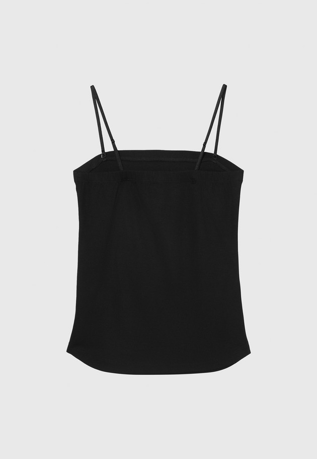 SPANDEX JERSEY BARE TOP / スパンデックスジャージーベアトップ 詳細画像 Black 2
