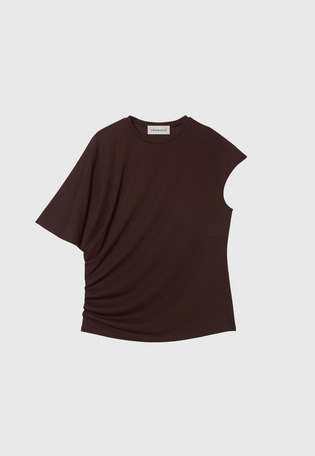 TRIACETATE JERSEY ASYMMETRY TOPS / トリアセテートジャージーアシンメトリートップス