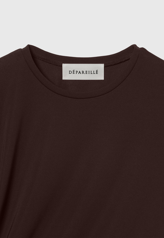 TRIACETATE JERSEY ASYMMETRY TOPS / トリアセテートジャージーアシンメトリートップス 詳細画像 Brd 3