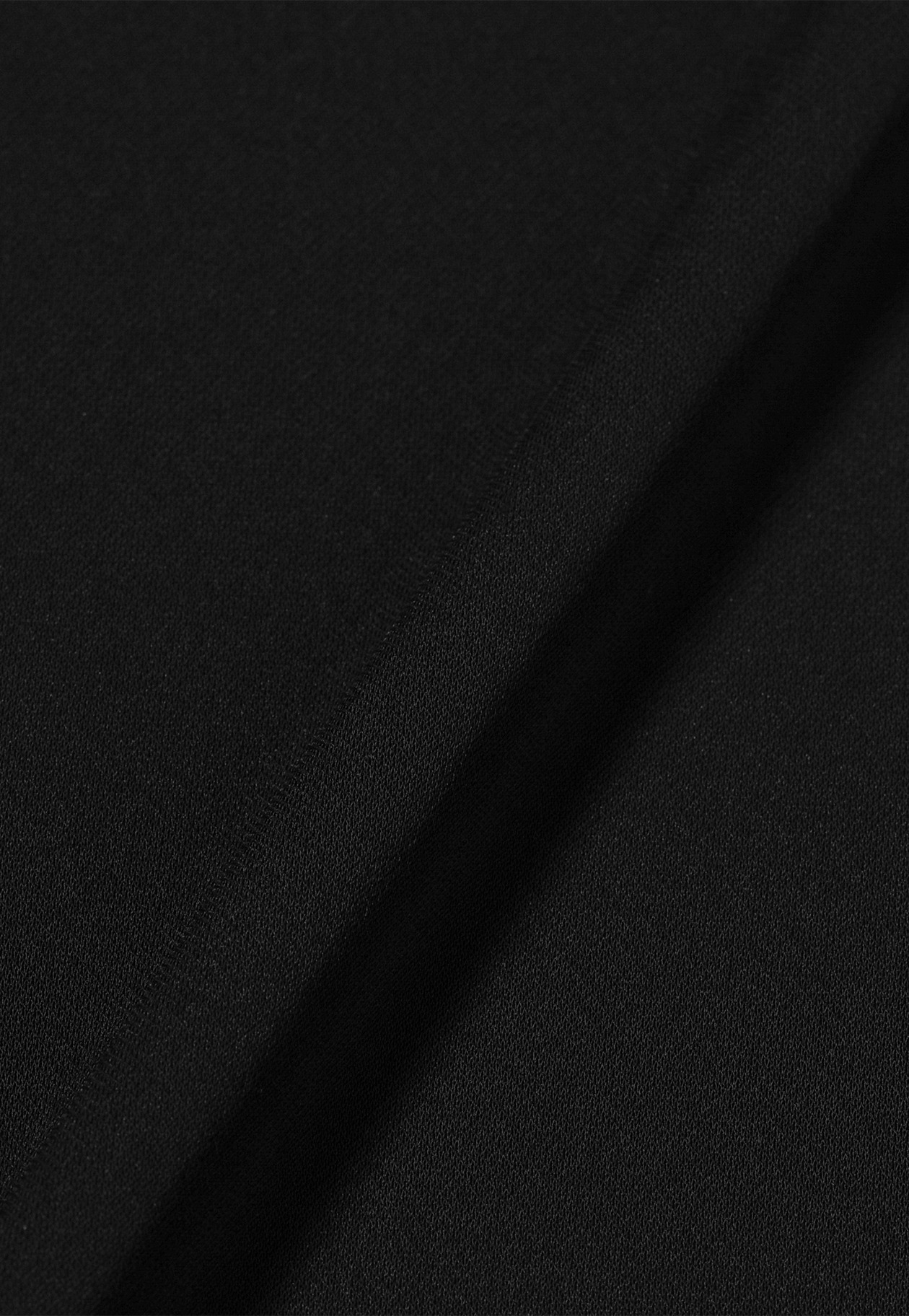 TRIACETATE JERSEY ASYMMETRY TOPS / トリアセテートジャージーアシンメトリートップス 詳細画像 Black 2