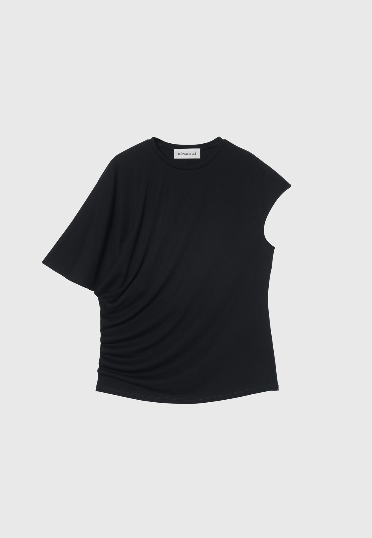 TRIACETATE JERSEY ASYMMETRY TOPS / トリアセテートジャージーアシンメトリートップス 詳細画像 Navy 1