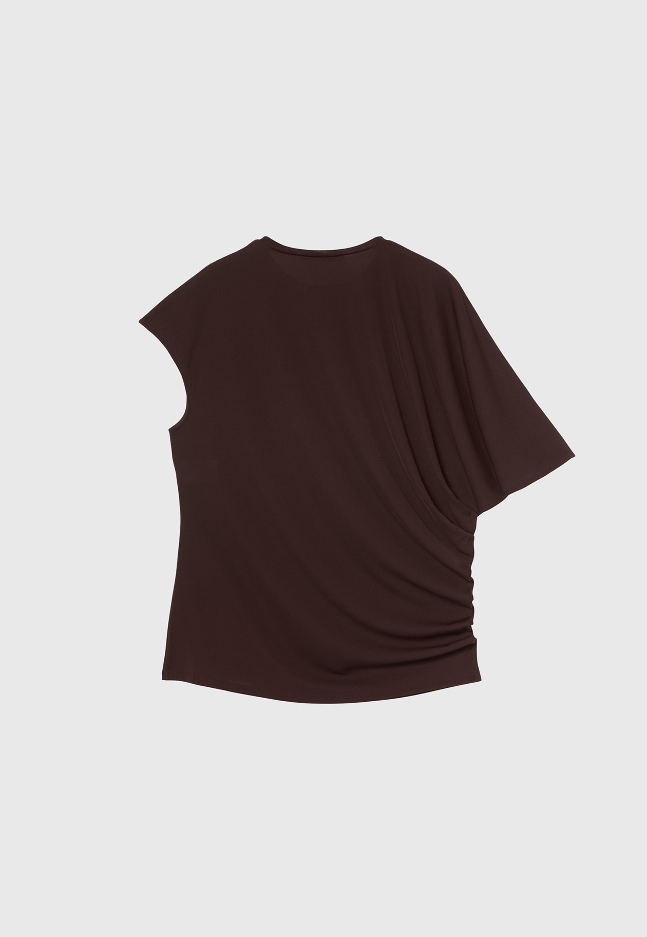 TRIACETATE JERSEY ASYMMETRY TOPS / トリアセテートジャージーアシンメトリートップス 詳細画像 Brd 2