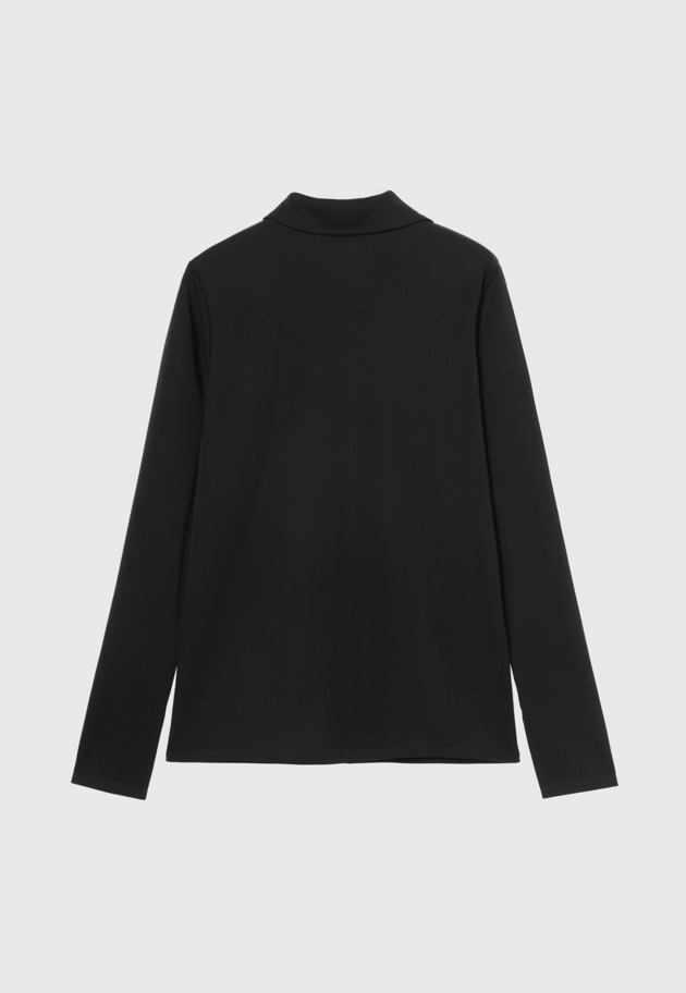 TRIACETATE JERSEY SHIRT / トリアセテートジャージーシャツ 詳細画像 Black 2