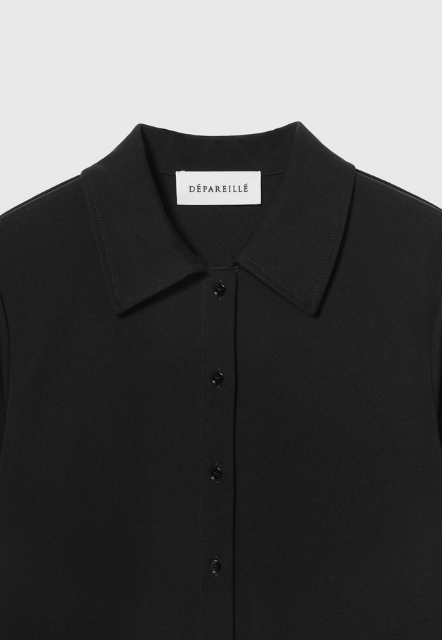 TRIACETATE JERSEY SHIRT / トリアセテートジャージーシャツ 詳細画像 Black 3