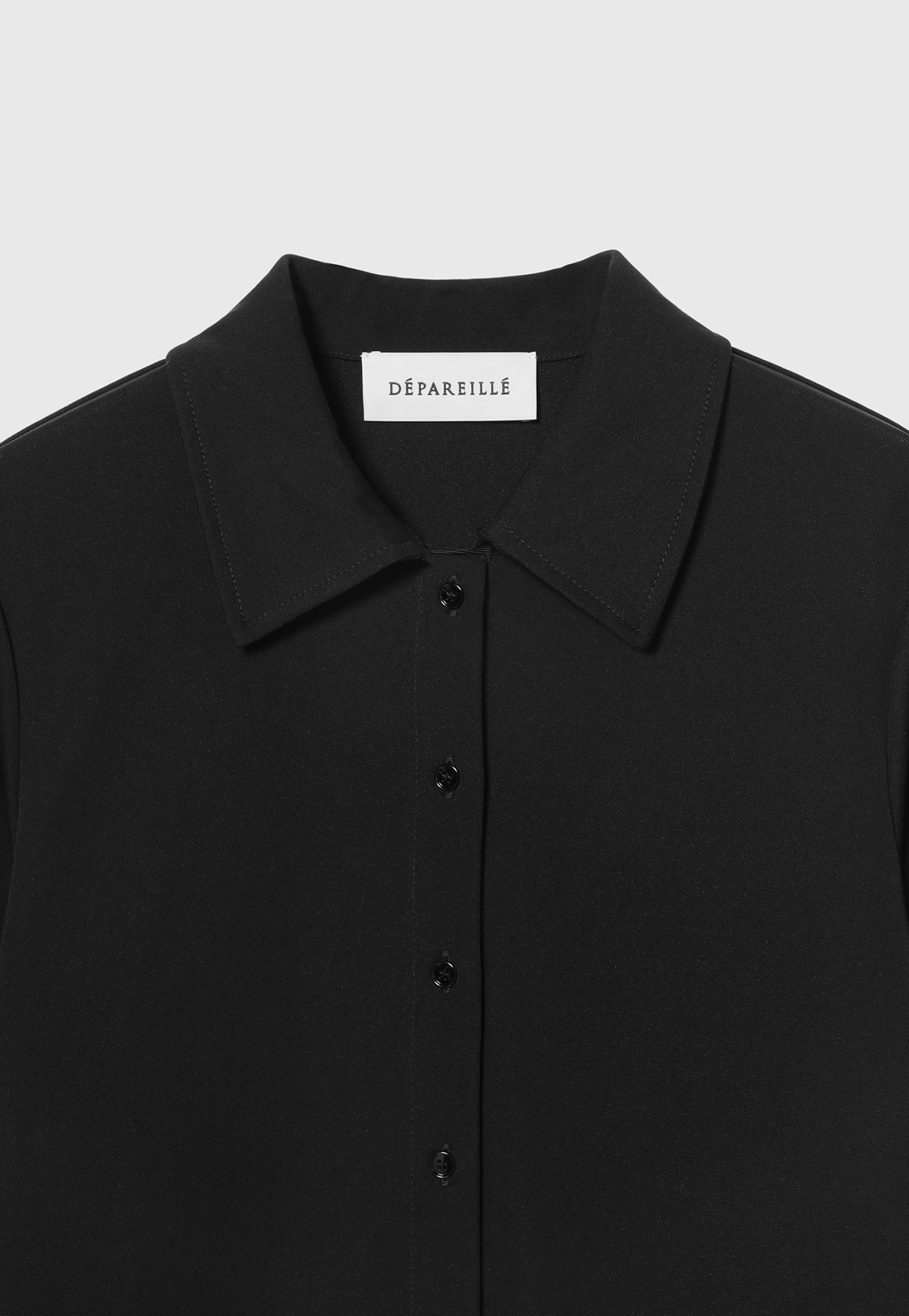 TRIACETATE JERSEY SHIRT / トリアセテートジャージーシャツ 詳細画像 Black 3