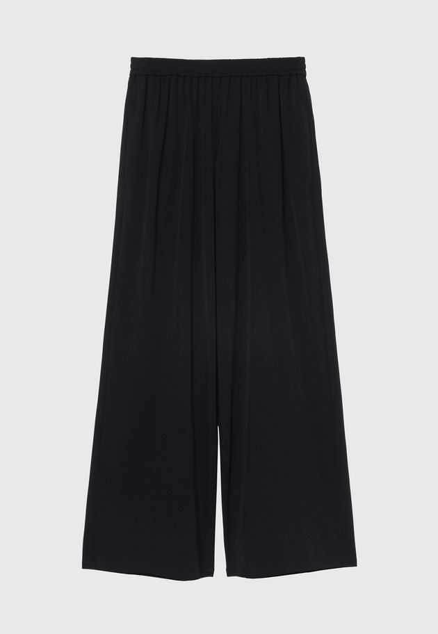 TRIACETATE JERSEY WIDE PANTS / トリアセテートジャージーワイドパンツ 詳細画像 Navy 1