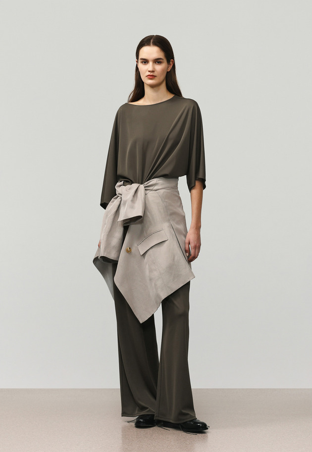 TRIACETATE JERSEY WIDE PANTS / トリアセテートジャージーワイドパンツ 詳細画像 G.BE 3