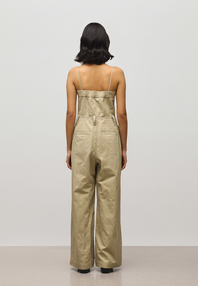 COTTON HEMP BARE SALOPETTE PANTS 詳細画像 Beige 3