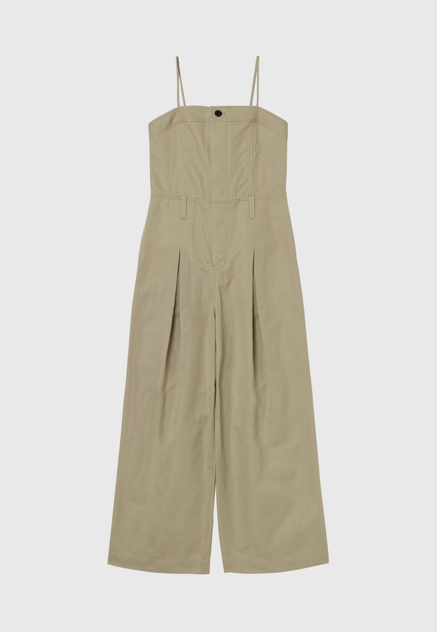 COTTON HEMP BARE SALOPETTE PANTS 詳細画像 Beige 5