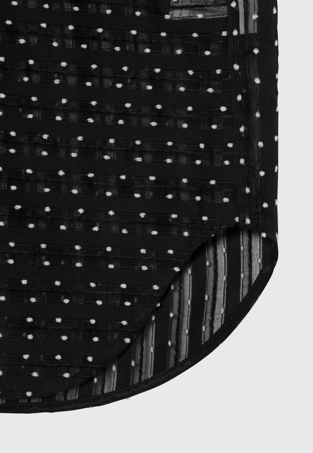 DOT BORDER JACQUARD BLOUSE 詳細画像 Black 8