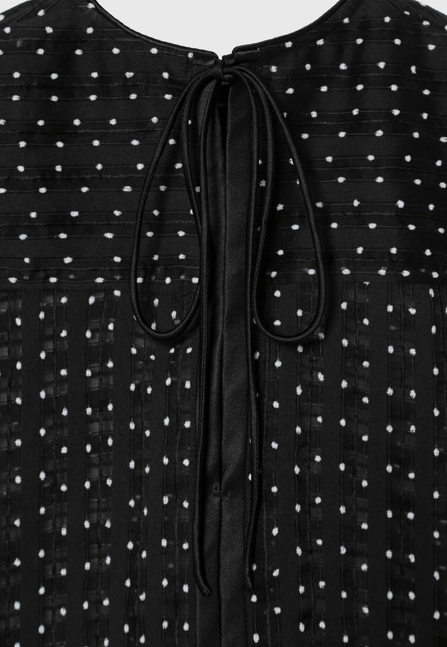 DOT BORDER JACQUARD BLOUSE 詳細画像 Black 9