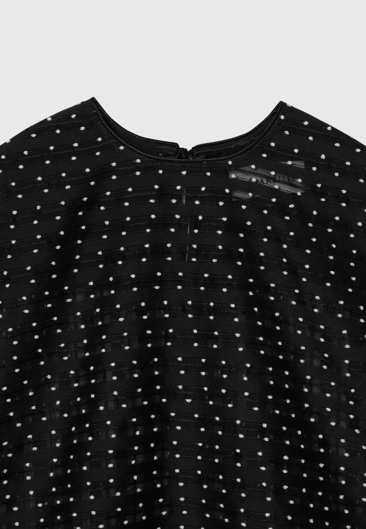 DOT BORDER JACQUARD BLOUSE 詳細画像 Black 6