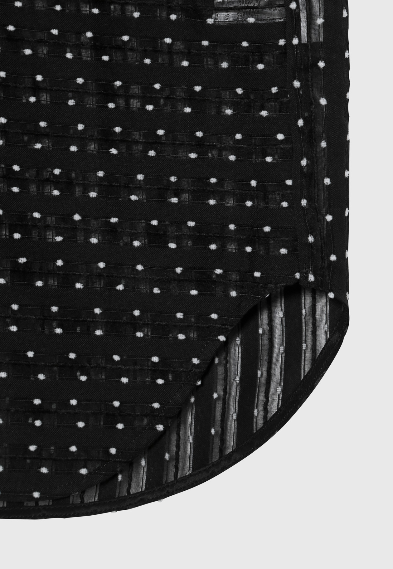 DOT BORDER JACQUARD BLOUSE 詳細画像 Black 8