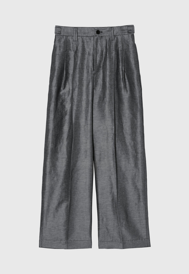 SILK LINEN TWILL PANTS 詳細画像 Navy 5