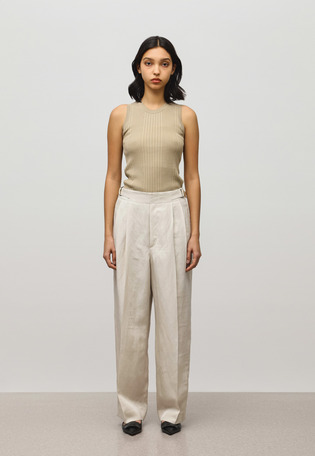 TRIACETATE LINEN 2TUCK PANTS