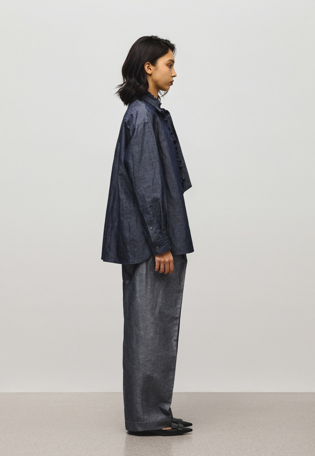 DENIM BOW SHIRT 詳細画像 Navy 3