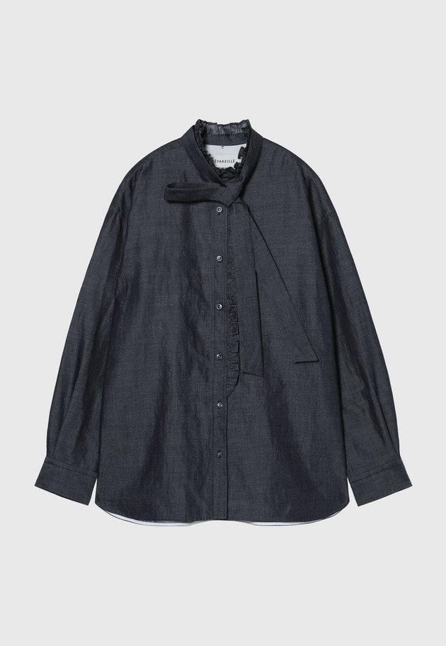 DENIM BOW SHIRT 詳細画像 Navy 5
