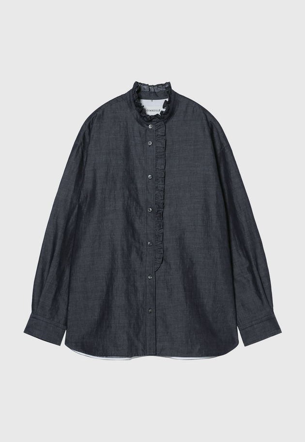 DENIM BOW SHIRT 詳細画像 Navy 6