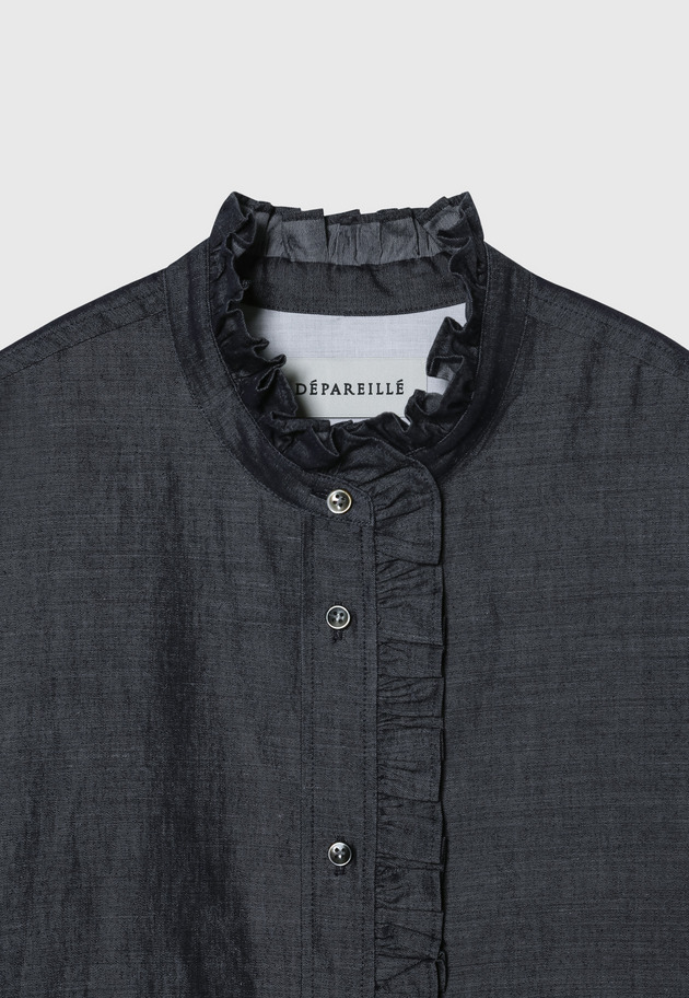 DENIM BOW SHIRT 詳細画像 Navy 8