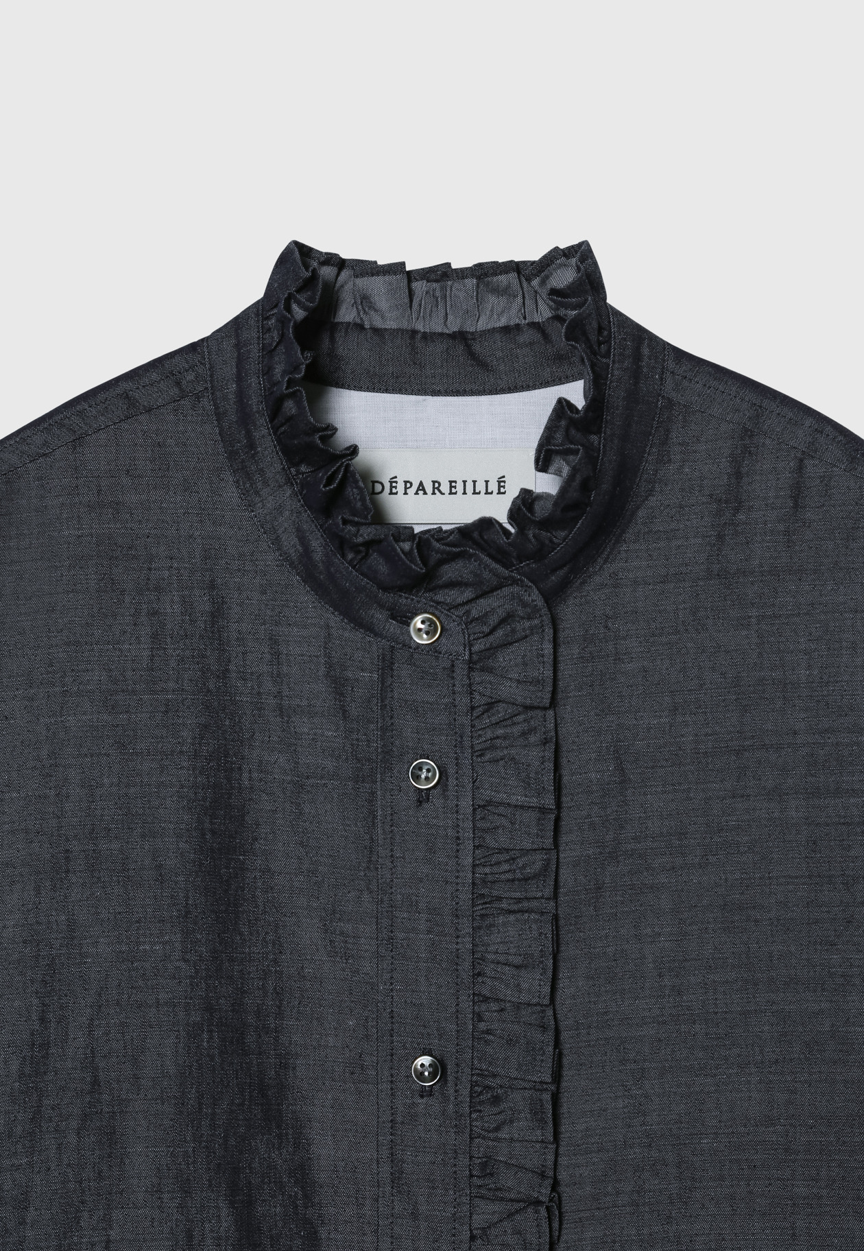 DENIM BOW SHIRT 詳細画像 Navy 8