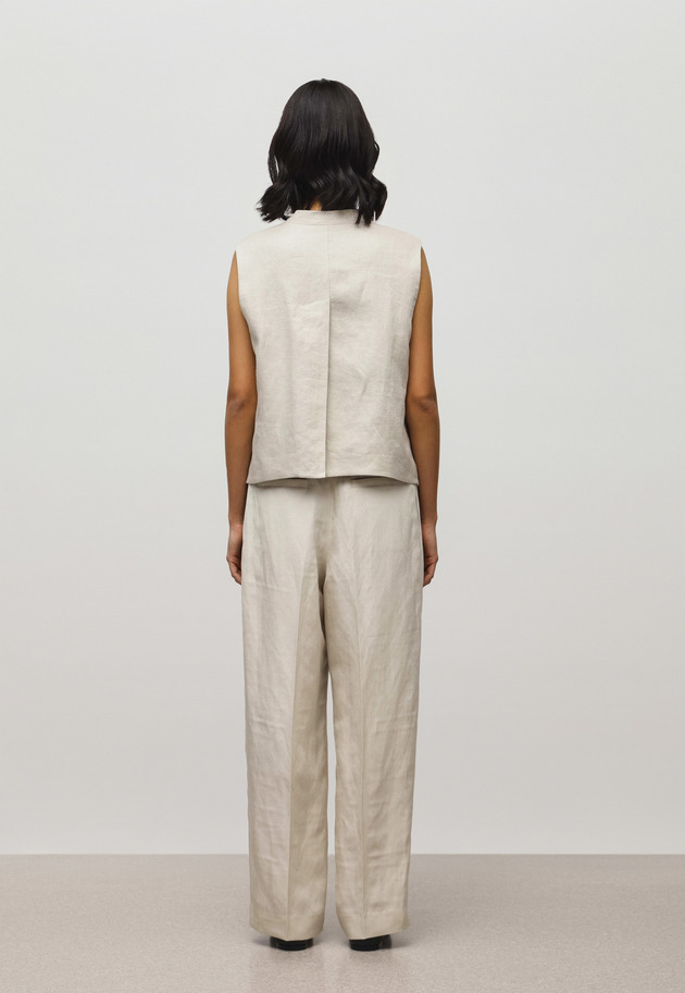 LINEN TWILL GILET 詳細画像 Beige 3