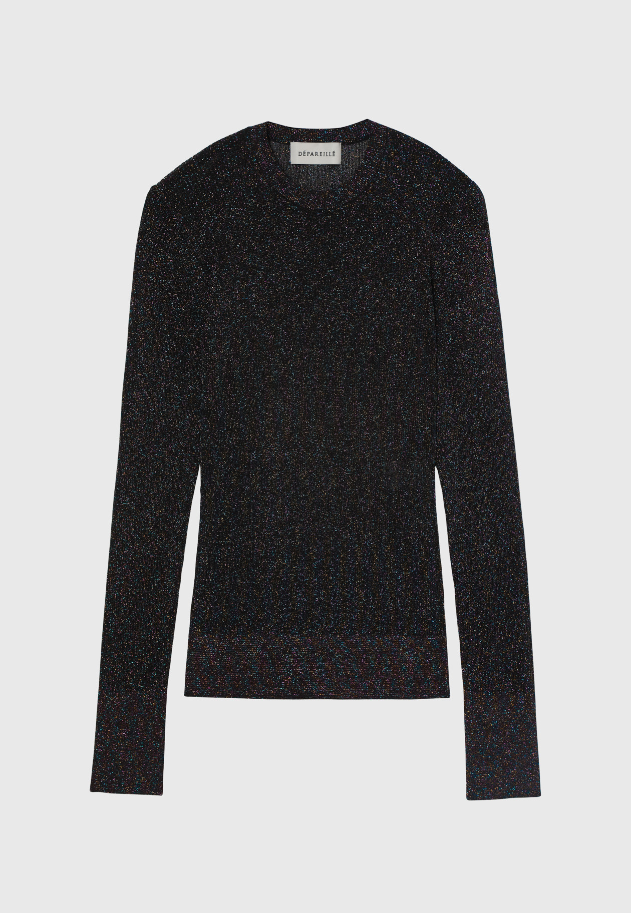 LAME RIB CREW NECK KNIT / ラメリブクルーネックニット 詳細画像 Brd 1