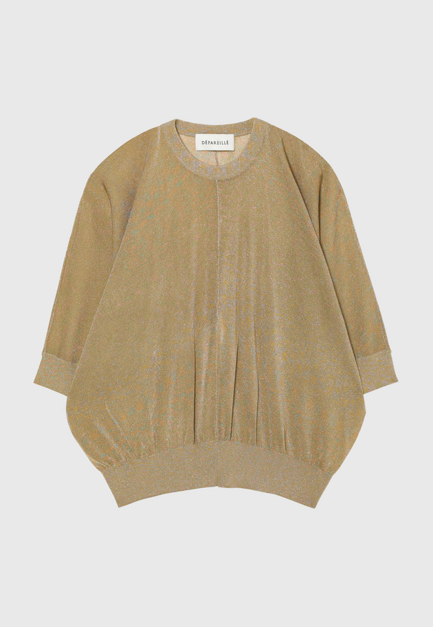 LAME DOLMAN CREW NECK KNIT / ラメドルマンクルーネックニット 詳細画像 Beige 1