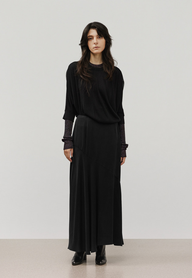 LAME DOLMAN CREW NECK KNIT / ラメドルマンクルーネックニット 詳細画像 Black 5