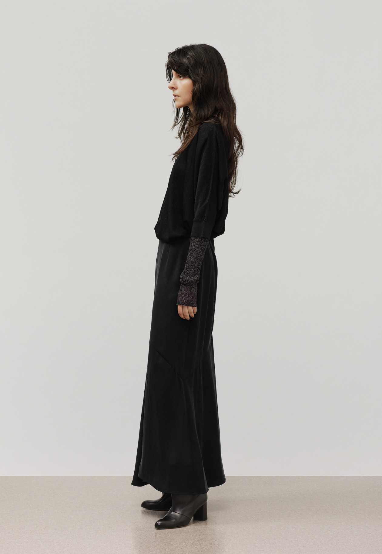 LAME DOLMAN CREW NECK KNIT / ラメドルマンクルーネックニット 詳細画像 Black 6