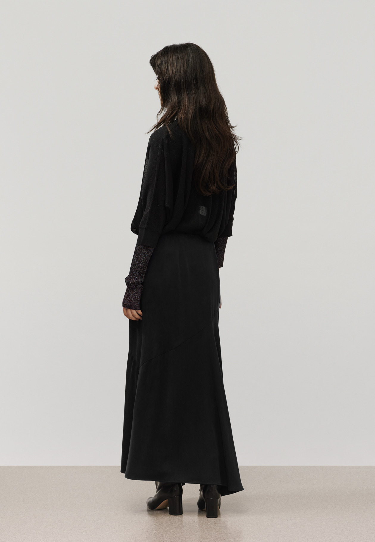 LAME DOLMAN CREW NECK KNIT / ラメドルマンクルーネックニット 詳細画像 Black 7